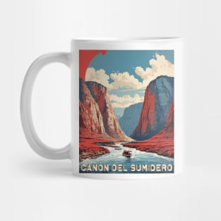 Cañon del Sumidero Chiapas Mexico Vintage Poster Tourism 2 Mug